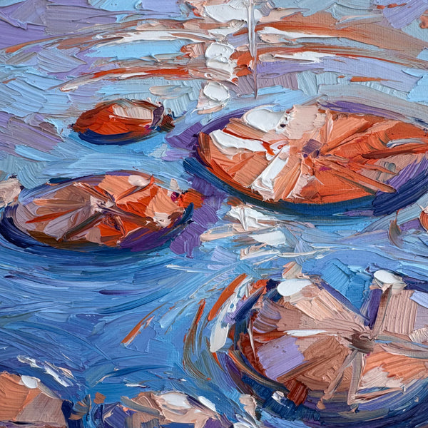 Lily Pad Shimmer | 12 x 12" | Framed