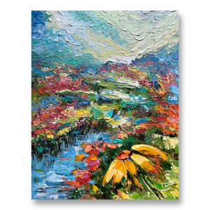 Wildflowers by the Creek | Canvas Print