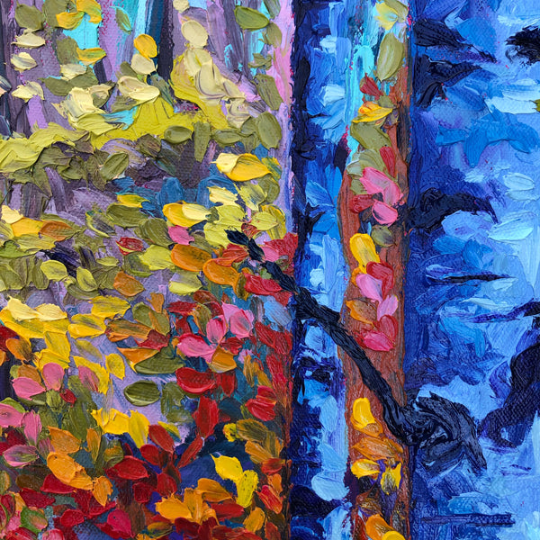 Aspens in Autumn | 24 x 24" Diptych