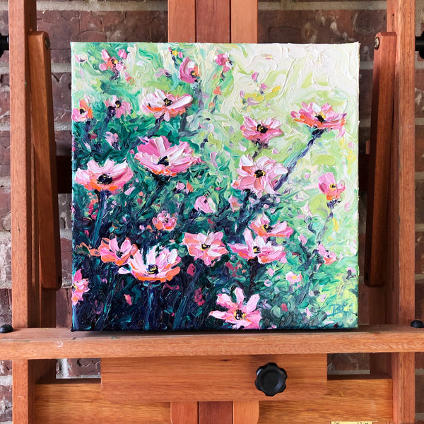 Candy Floss Blooms | 12 x 12"