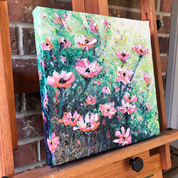 Candy Floss Blooms | 12 x 12"