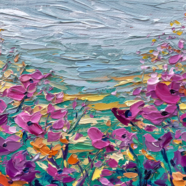 Hazy Sky Blooms | 9 x 12" | Framed