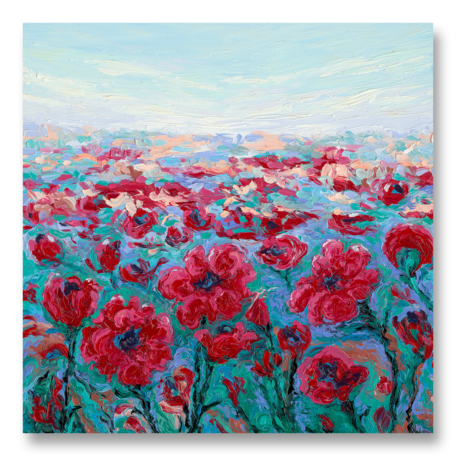 Knee Deep in Poppies | Canvas Print