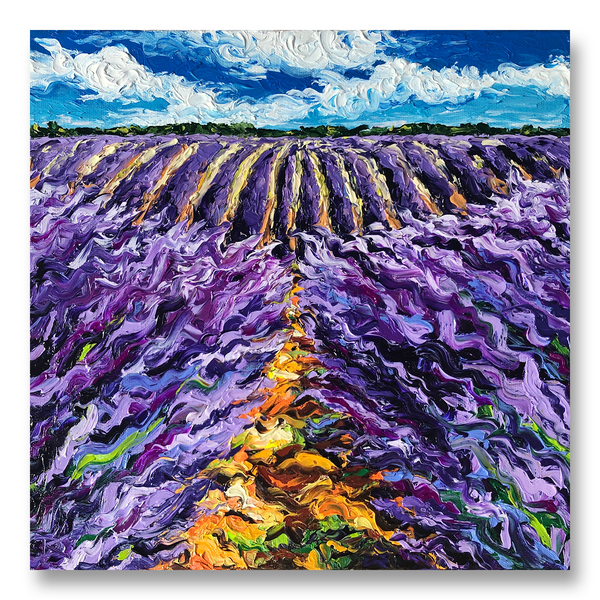 Lavender Leaping | 12 x 12"