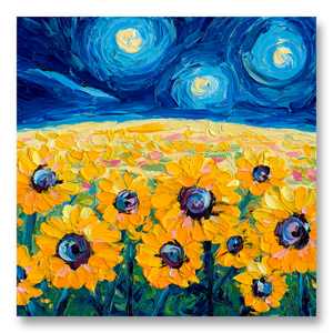 Sunflower Nocturne | 8 x 8